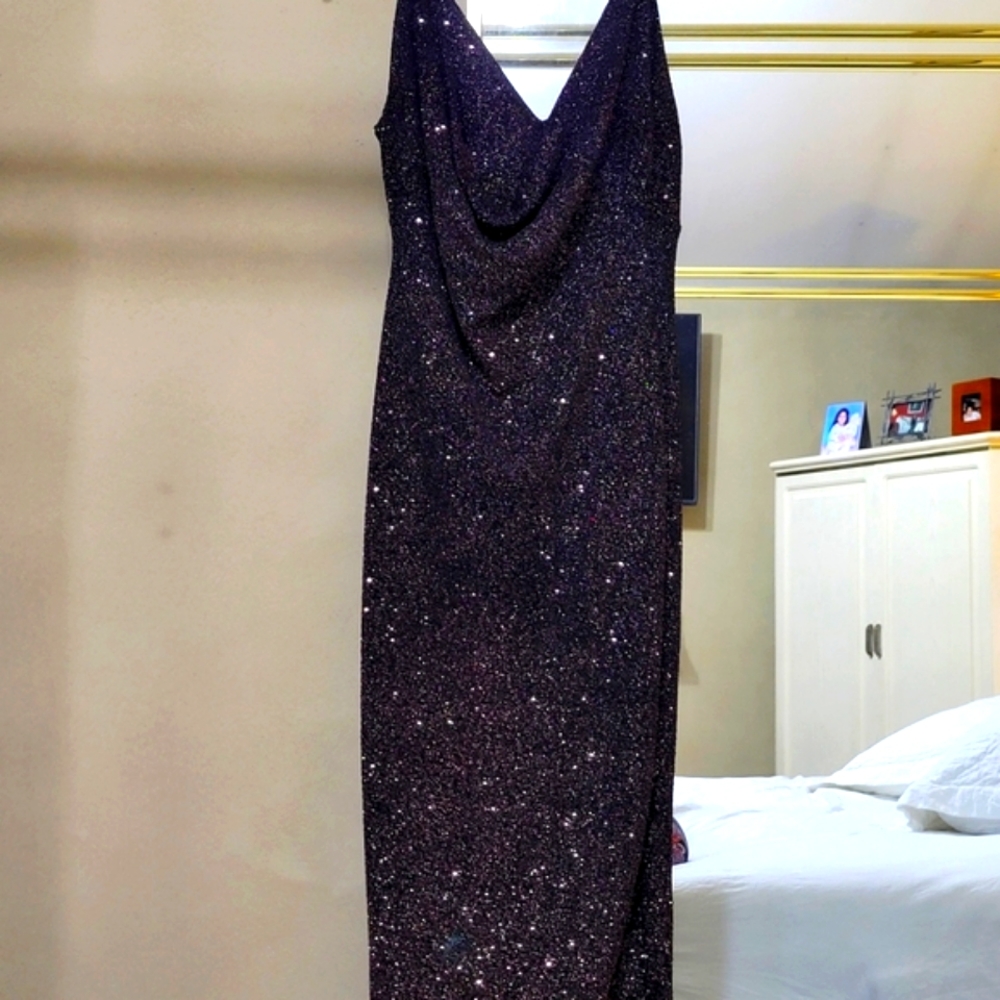 ♦️Shimmer black dress  Black Sparkles, size Small Holiday Glam..